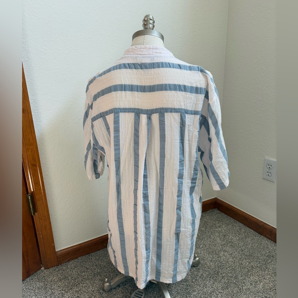 Grimani Greek Made Striped Gauzy Tunic Shirt Women’s Large - Picture 4 of 9